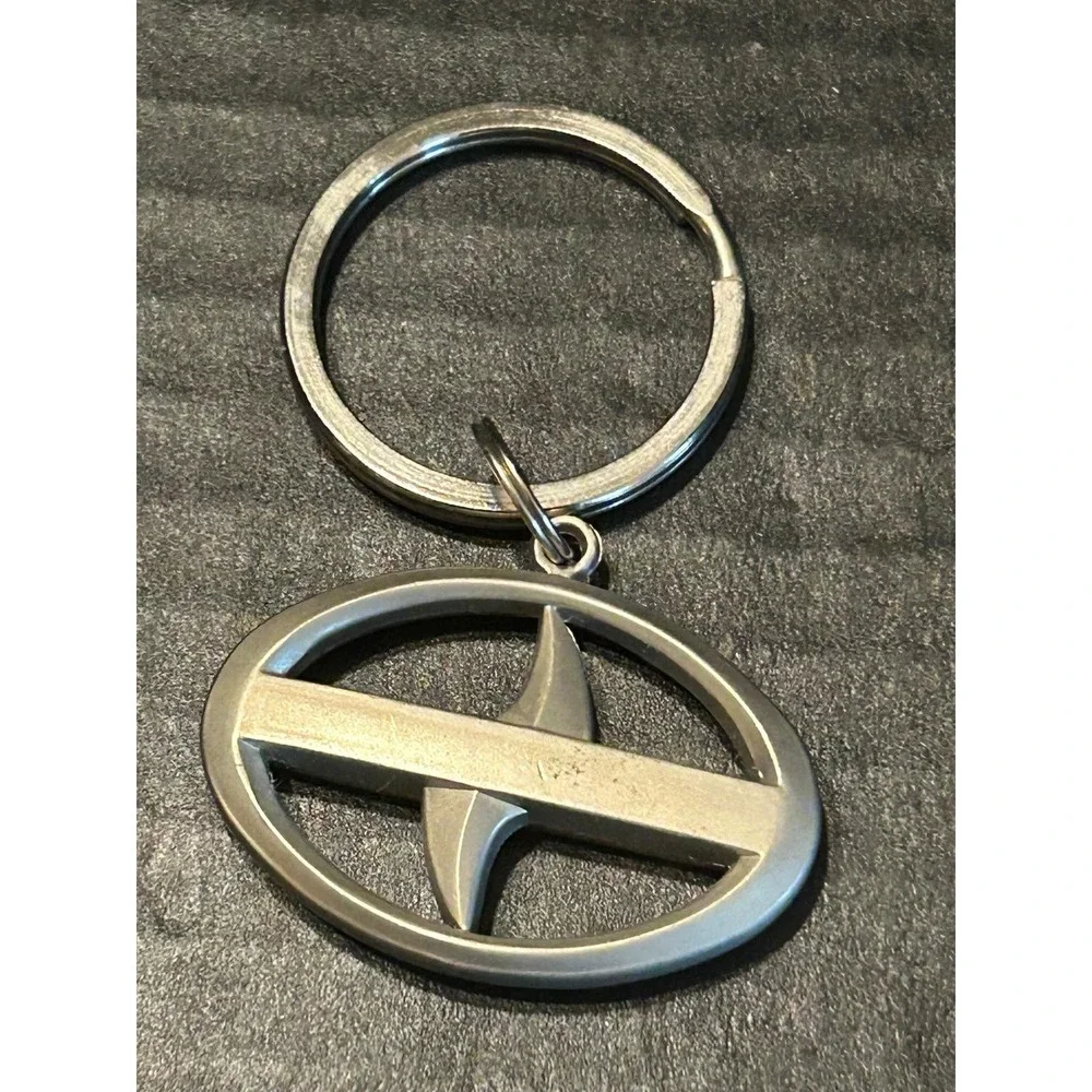 SCION Logo Keychain OEM Silver Oval Metal Key Ring